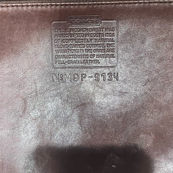 Vintage Coach Dark Brown Leather Bag Hippie Flap m9p-9134 bag - Picture 4 of 9